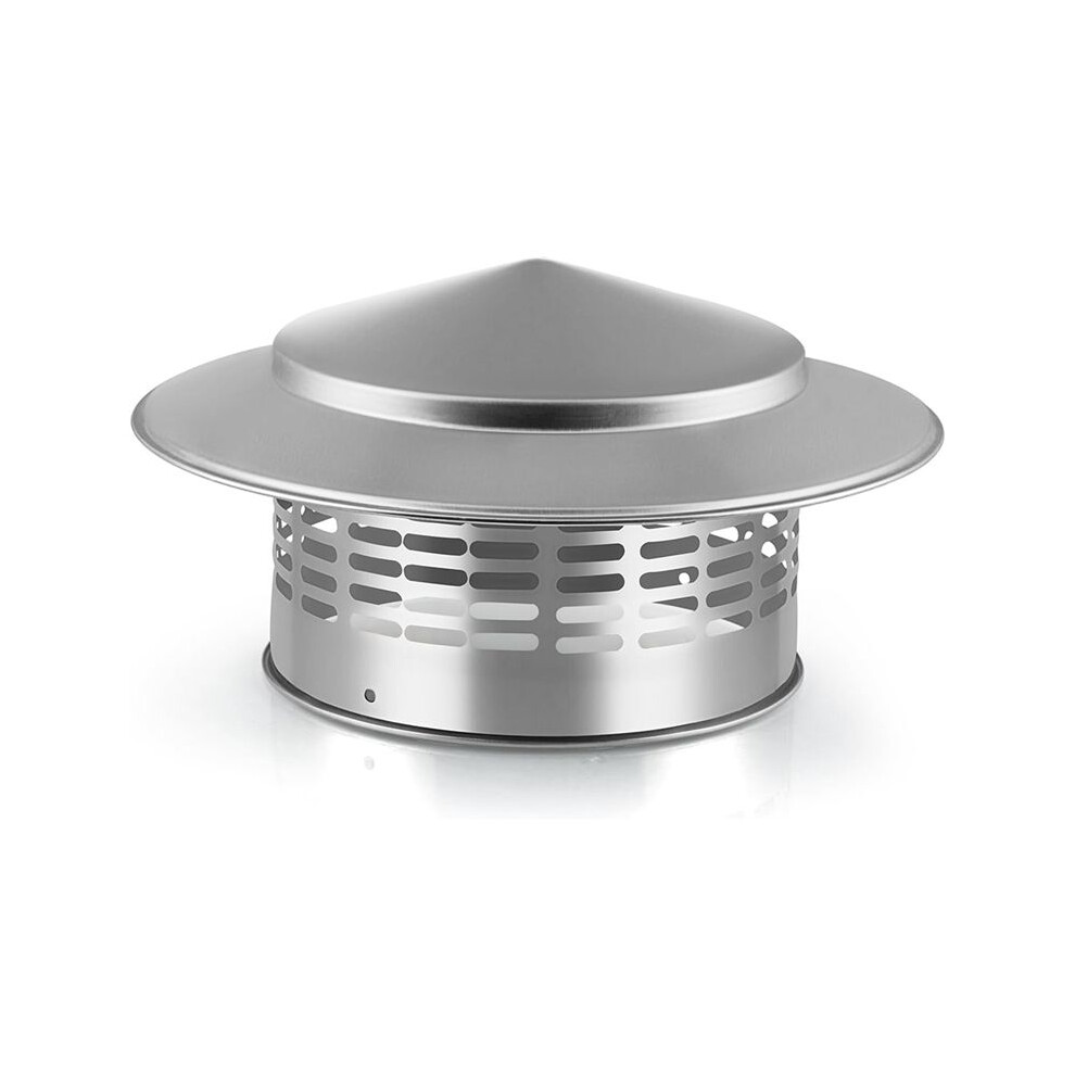 304 Stainless Steel Chimney Cap, Round Chimney Cover With Screen, Stove Pipe Topper For Exterior Fireplace Flue 4713517805797