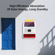 433MHZ Wireless Solar SIren Sound Light Alarm Outdoor Alarm Horn with Remote for PGST GSM Home Security Alarm System