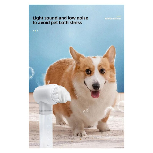 Automatic Pet Bubble Bath Machine-Cat Grooming Massage SPA Tool,3 Modes,Waterproof Rechargeable for Small Pets White 1
