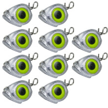 10 Pièces de Plombs de Tête Plombée Pivotante, Leurres Souples, Plombs de Groupe pour la Pêche, Hameçon Facile, Design Aggravé, 5 G