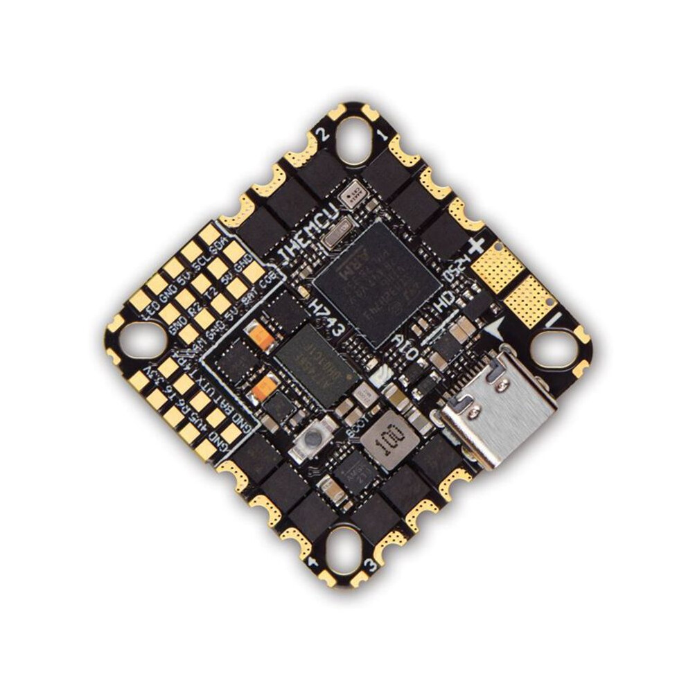 Jhemcu Gh743aio-Hd Flight Controller Icm-42688 Am32 3-6S 4In1 Brushless Esc For Rc Fpv Freestyle Drone 50A 4711174290345