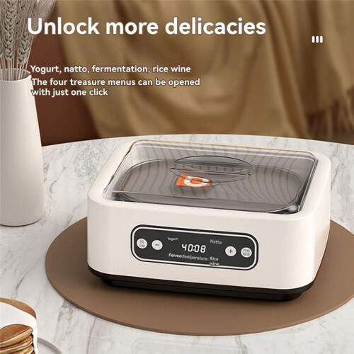 Yogurt Maker with Temperature Control,Automatic Yogurt Maker Machine 36 Hours Adjustable  Incubator,1.6L EU Plug 1