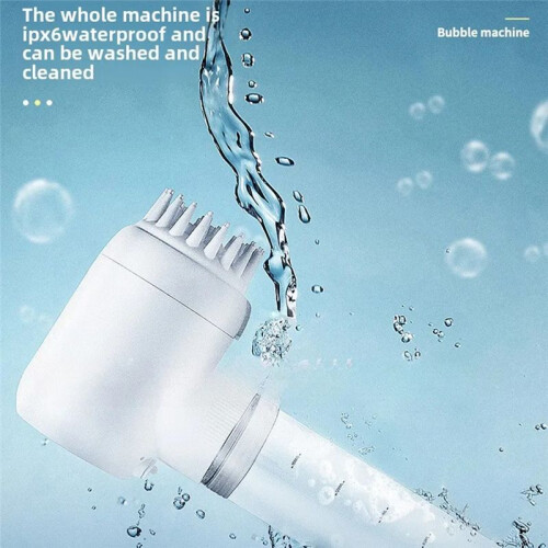 Automatic Pet Bubble Bath Machine-Cat Grooming Massage SPA Tool,3 Modes,Waterproof Rechargeable for Small Pets White 2