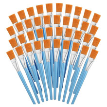 40Pcs Flat Paint Brushes Set, 1 Inch Wide Watercolor Brush Oil Painting Brushes Paint Professional Brush for Kids