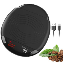 Balance à Café Expresso avec Minuterie - Balance à Café Numérique 2 Kg/0,1 G de Précision pour la Mesure des Aliments en Cuisine et la Cuisson