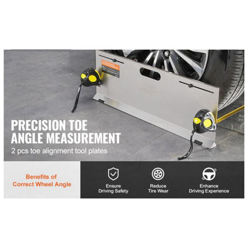 Wheel Alignment Tool Alignment Tools Toe Plates with 2 Measuring Tapes Toe Angle Measurement Tool Plate 1