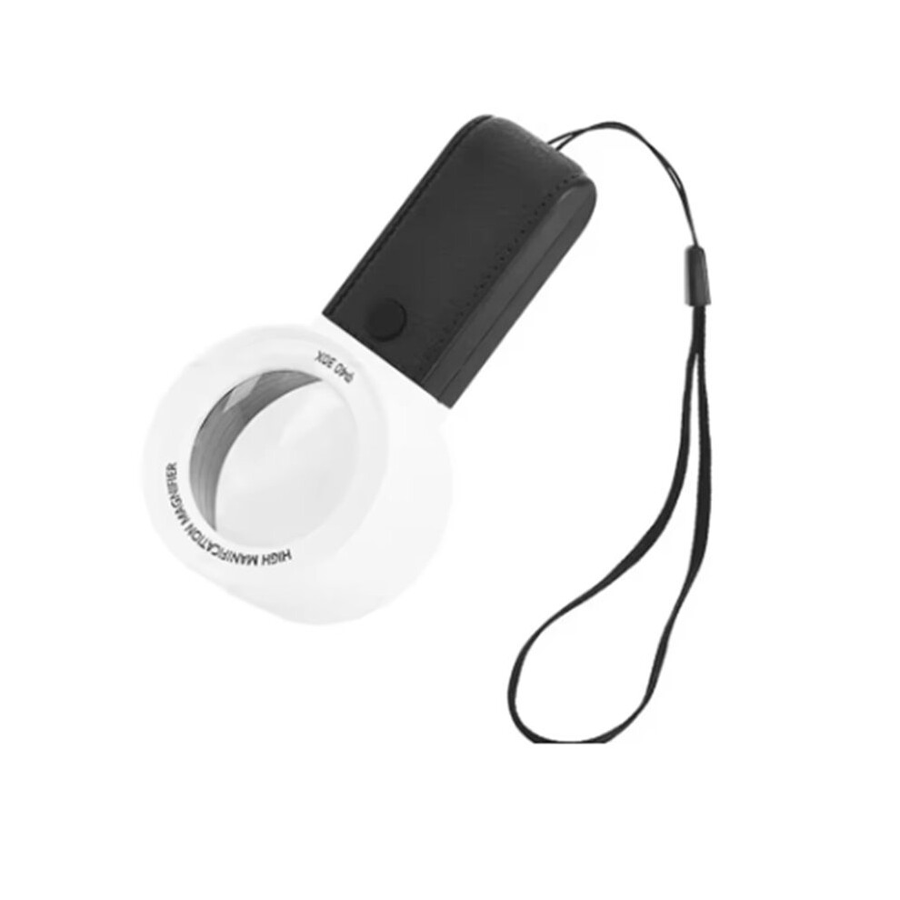 30X Magnifying Glass with LED UV Light Professional Duel Layer Optical Glasses Lens Handheld Magnifier Jewelry Loupe A