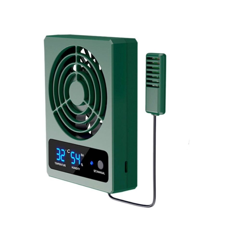Reptile Ventilation Fan With Humidity Sensor And High-Temp Alarm, Fan Dehumidifier For Reptile Enclosure And Terrarium 4713422686078