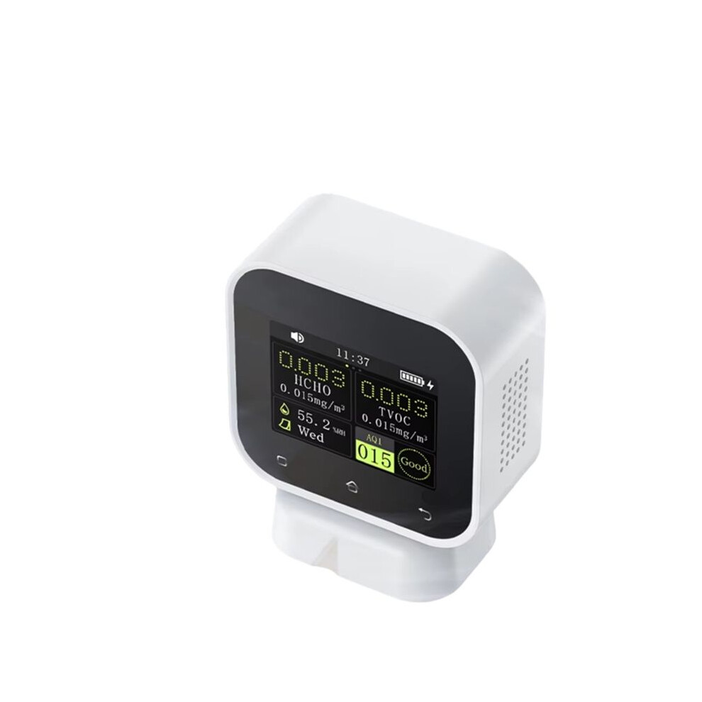 4 in 1 Air Quality Monitor Touchscreen Formaldehyde Detector HCHO TVOC HUM AQI Temperature Tester