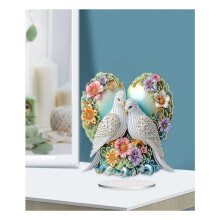 Paint with Diamond Embroidery Diamond Painting Full Round Picture of Rhinestone Love Pigeonr, (30x40 cm)Without Frame