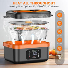 Cordless Electric Lunch Box,Rechargeable Self-Heating Food Warmer with 16000mAh Battery,for Work/Travel/Car/Office EU