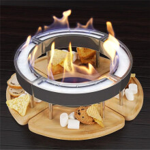 Tischfeuerstelle - Tischfeuerstelle für Den Innen- und Außenbereich, Tragbare Feuerstelle mit Design zum Abstellen Von Snacks