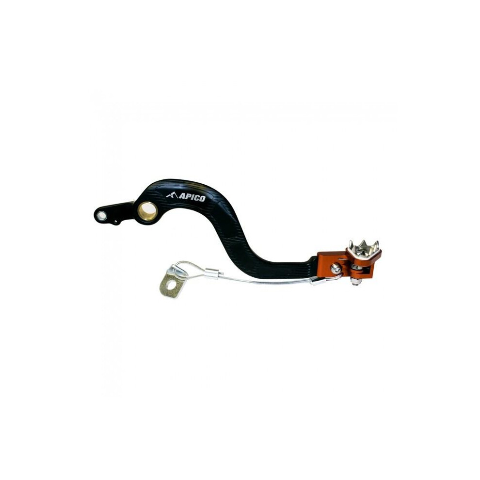 Apico Forged Brake Pedal - Ktm Sx/Sxf 125-525 2007-15, Exc/Exc-F 2008-16 - / Black/Orange 5056480911171