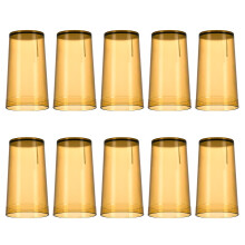10PCS Plastic Tumblers Set Office Use Water Cups-brown 270ml