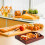 Storage Pallet Wood Rectangle with Handles Handheld Stylish for 6