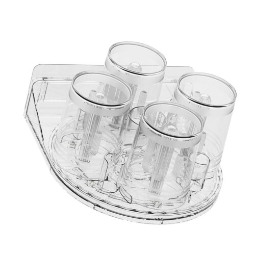 Porte-brosse à dents et dentifrice,-Blanc transparent