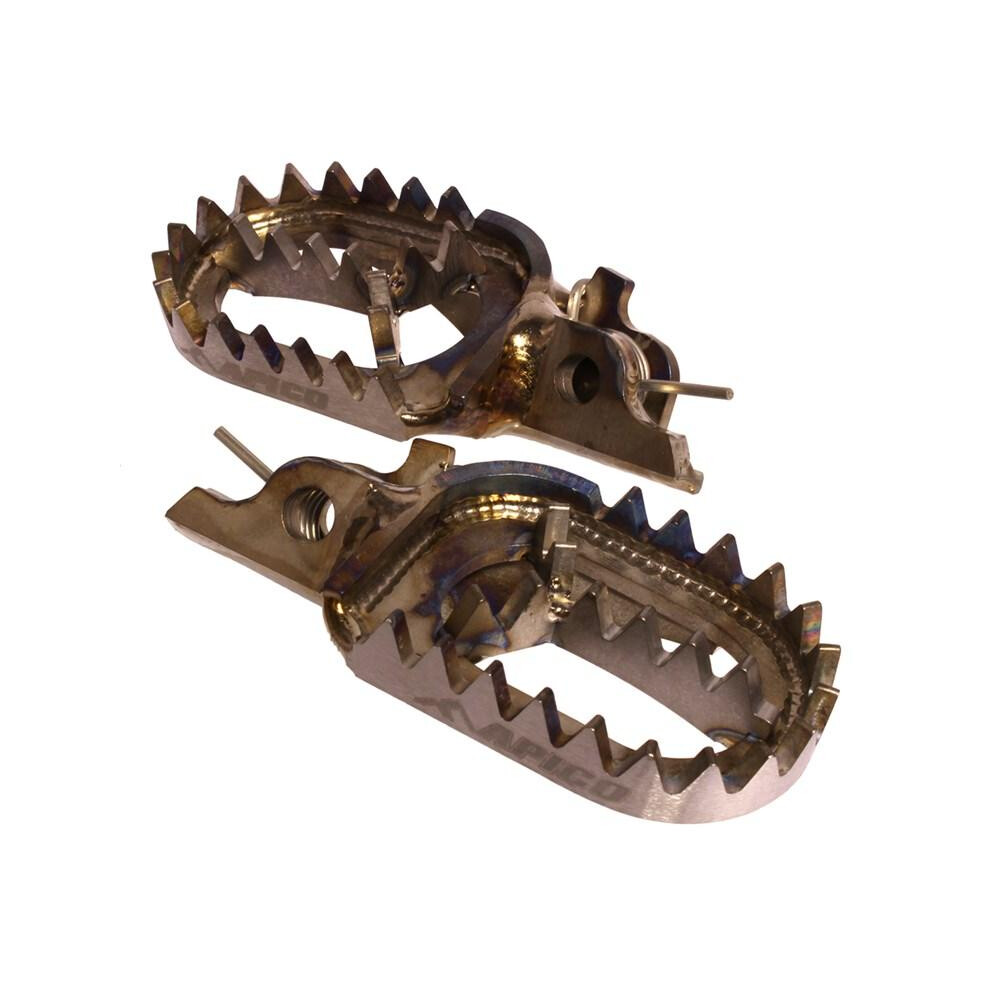 Apico Titanium Foot Pegs - Honda Cr 125/250 2002-07, Crf150r 2007-24, Crf250r 2004-24, Crf450r 2002-24