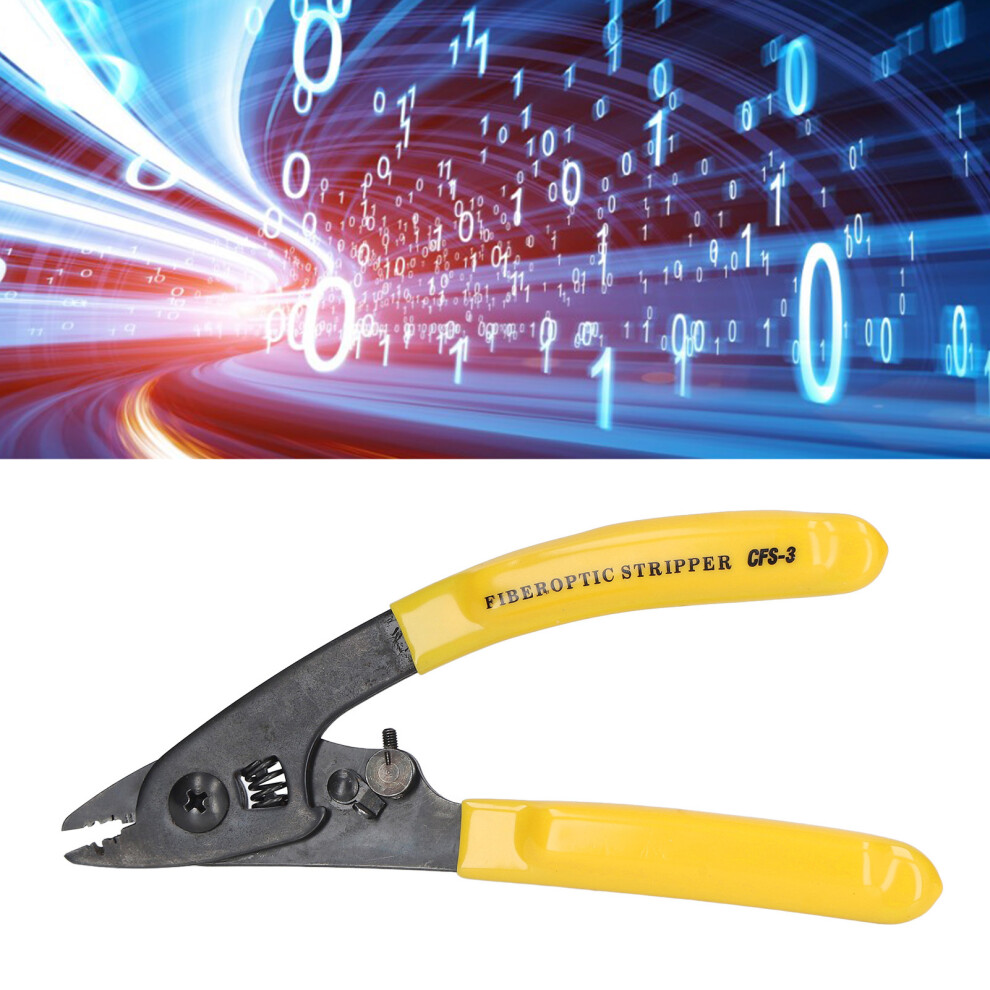 Labor Saving Fiber Optic Strip Pliers 3 Port Hole Non Slip Ergonomic Tool 8451372288336