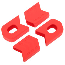 Kurbelgehäuse-Schutzdeckel 4er Set aus Silikon für MTB- und Rennräder, rotes Finish