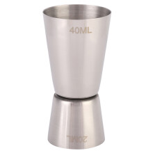 Herramientas de precisión para coctelería, vaso medidor doble de acero inoxidable para coctelera, bartender profesional fácil de usar, alta