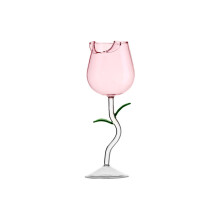 Pahar cu design în formă de trandafir pentru iubitorii de vin, pahar de cocktail creativ cu modelare 3D, cu o plăcere vizuală plăcută, material