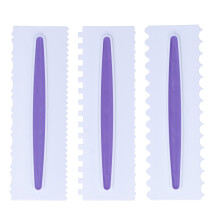 Decorating Comb For Diy Cakes, Icing Smoother Set With Durable Plastic And Unique Design, Multipurpose Scraper Enhances Creativity, Easy To Clean,
