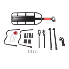 Bicycle Cargo Rack Rear Bike Rack Universal Fit Lightweight Aluminum Alloy Sturdy Durable Easy Installation Adjustable Connection Design For Mountain