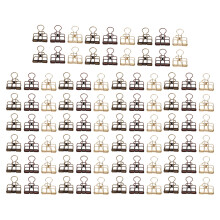 Metal Binder Clips Strong Clamping Force Rust Resistant Sturdy Reusable Paper Organizer Hollow Out Design Creative Design Multi Purpose For Office