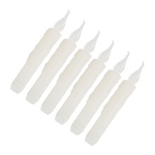 6 Pcs LED Taper Candles Warm Light, Reusable, Smokeless for Parties