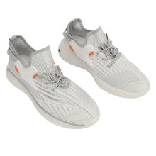 Herren atmungsaktive Mesh-Sportschuhe, leicht, weiß, Größe 44
