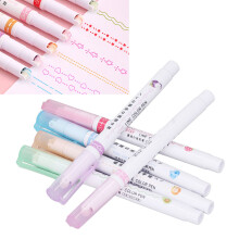 Marker a colori con 6 forme e 6 colori, penne con grande capacità e sfumatura fluida