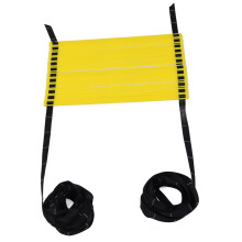 Corda per salto a zig zag in acciaio Agile Ladder Football, lunghezza 6m, 12 gradini, giallo/nero