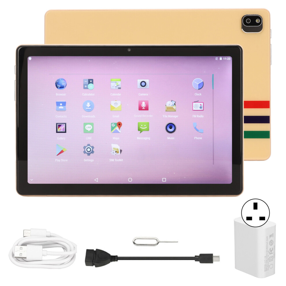 Tablet 10 Inch Android With Octa Core Processor Expandable Storage Ips Screen Wi Fi 6 Bluetooth 5.0 Large Battery Facial Recognition Dual Cameras 9191629749492