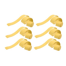 Set di 6Nastri per impugnatura racchetta da tennis in PU, 2,5 cm x 110 cm, giallo antiscivolo