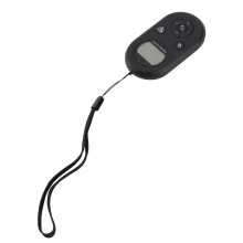 Black Rechargeable Pocket Radio with LCD Display, 500mAh, 88x47mm