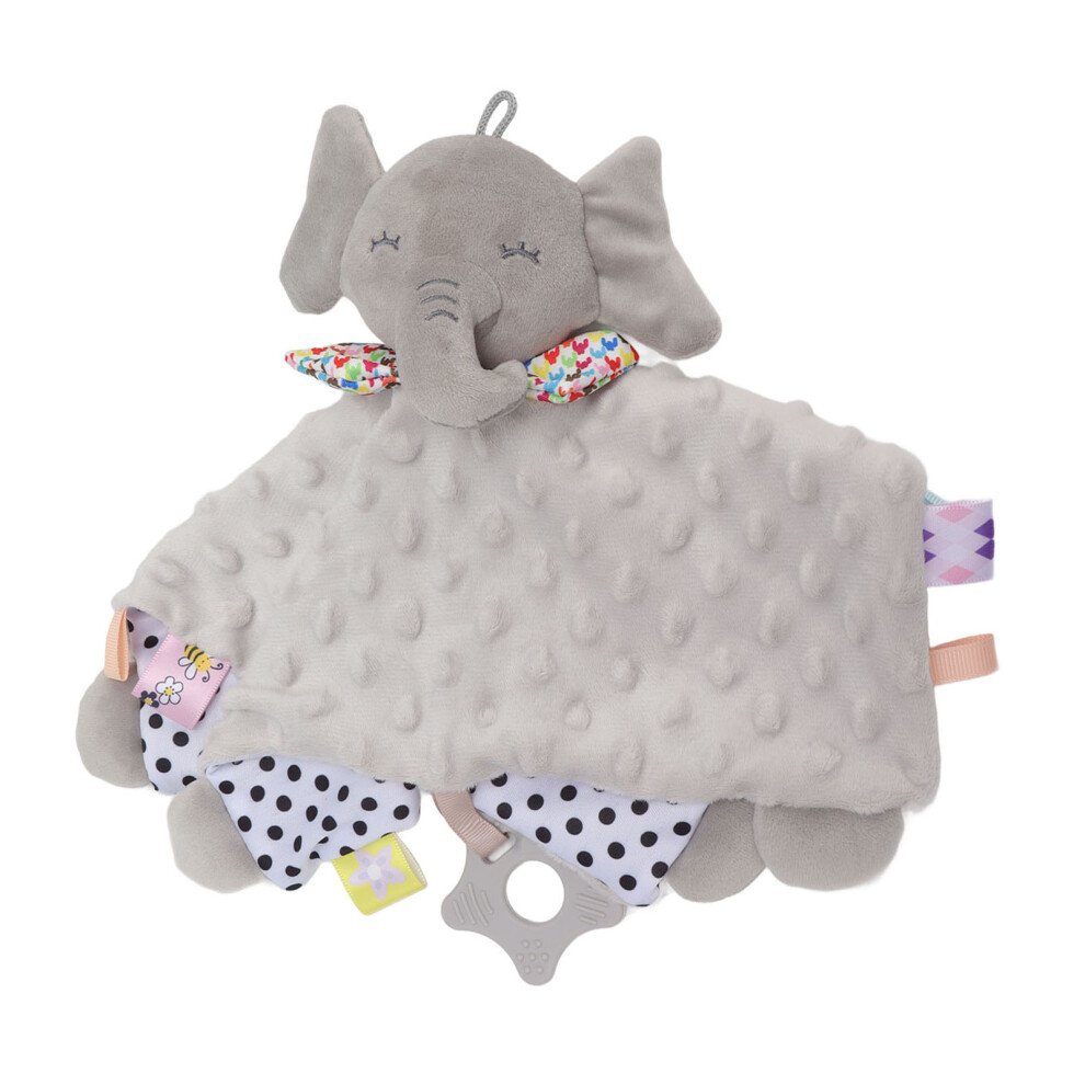 Bright Plush Baby Security Blanket With Cute Animal Doll - 28Cm Gray