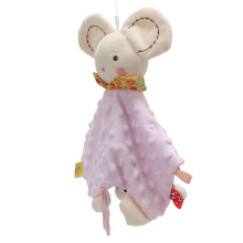 Bright Pink Plush Baby Security Blanket, 28cm, Soft Snuggle Toy