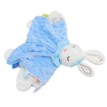 Helles Blaues Baby-Sicherheitsdecke Plüsch-Schmusetuch mit Tierfigur 28 cm