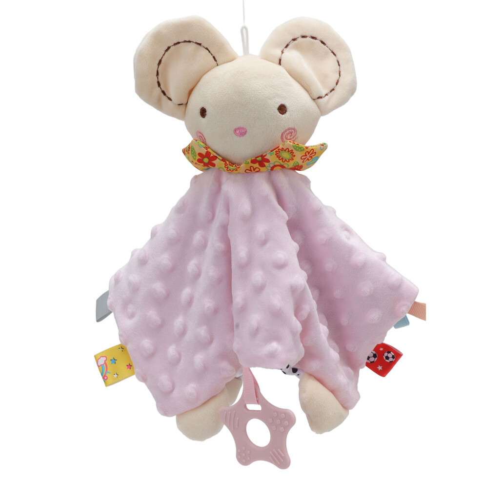 Security Blanket Soft Bunny Lovey Premium Material Baby Stuffed Animal Taggies Blanket Comfort Security Blanket For Newborn Infant Toddler With Satin
