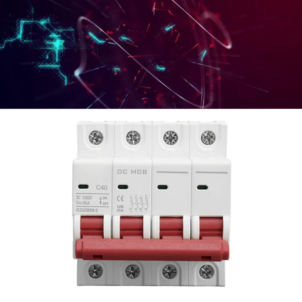 Dc Circuit Breaker 4 Pole Dz47s 63Z 1000V Solar Pv System Fast Arc Quenching 5041372300843