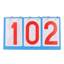 Punteggio portatile in plastica a 3 cifre per pallavolo e ping pong, blu, 28x16,5x2,4 cm