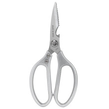 Keukenscharen met levenslange garantie, ergonomisch ontworpen handgrepen van magnesium-aluminiumlegering, roestvrijstalen bladen voor zwaar snijwerk.