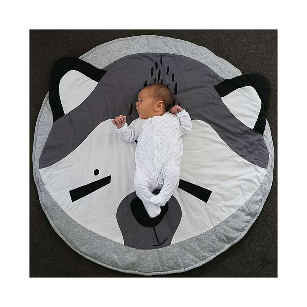 Cartoon Design, Round Baby Playmat With Easy To Clean Surface, Suitable For Teepee Tents And Play Tent Mat Activities