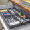 Interlocking Drawer Organizer, Stay Clutter-Free Durable Plastic Bins For Custom Layout Design, Multi-purpose Storage For Kitchen Utensils And Small 4