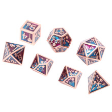 Metal 7-Piece Polyhedral Dice Set for Tabletop RPG & Card Games Odorless