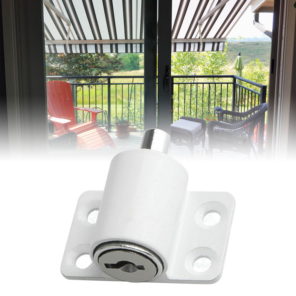 Alloy White Door Lock With Keys, Window Bolt, 25X40mm 8761372303114