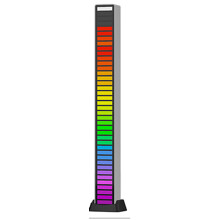 Zvukovo reagujúci RGB svetelný panel, hudobný ambientný svetelný signál, zvukovo aktivovaný snímač, rozpoznávanie rytmu, LED displej s