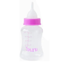 Kit di biberon in silicone rosa da 150 ml per l'alimentazione di gatti e cuccioli con succhietti di ricambio