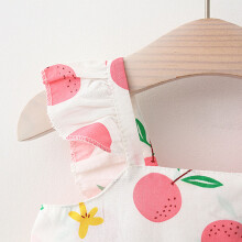 Vestito a fascia rosa per bambine con fiocco, stile principessa vaporoso, 100cm