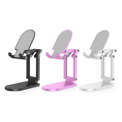 Opvouwbare verstelbare tablet-pad Riser Rack-Zwart 1